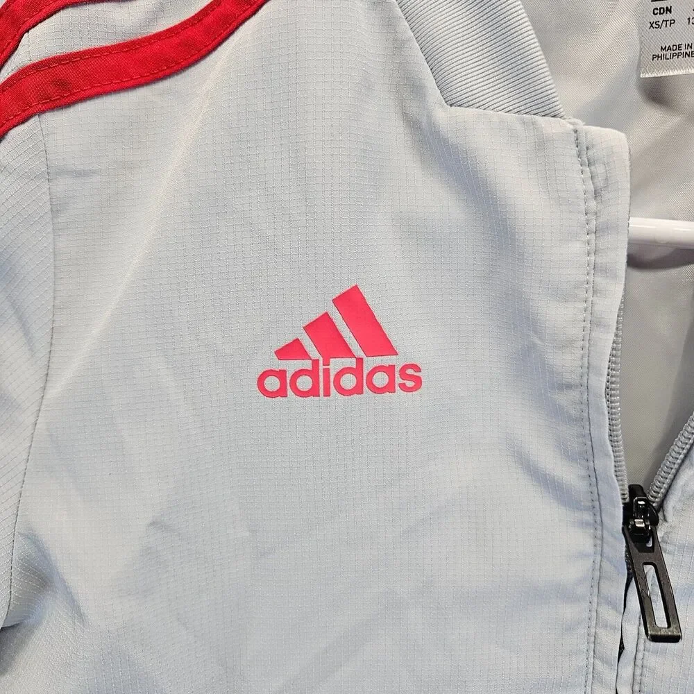 Adidas Manchester United Aon Track Jacket Adult Size XS White Pink‎